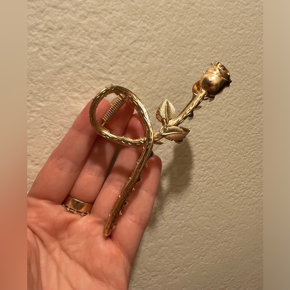 Set of 5 Golden Metal Claw Clips - Picture 4 of 6